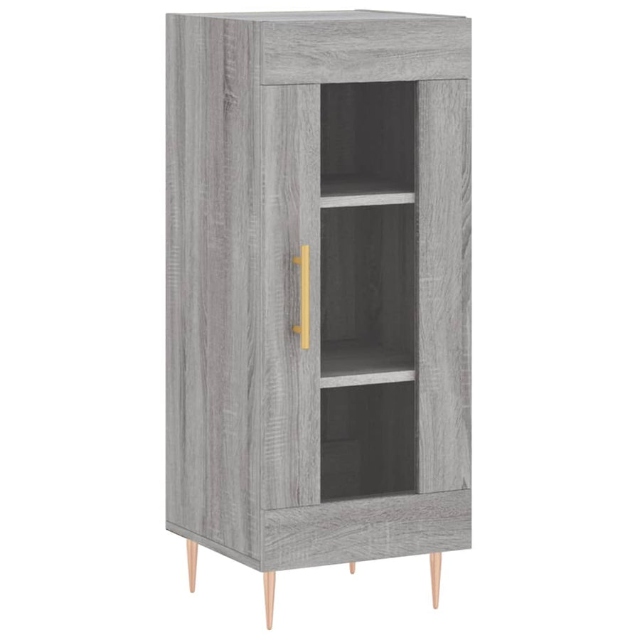 Hoge Kast 34,5X34X180 Cm Bewerkt Hout Grijs Sonoma Eikenkleurig