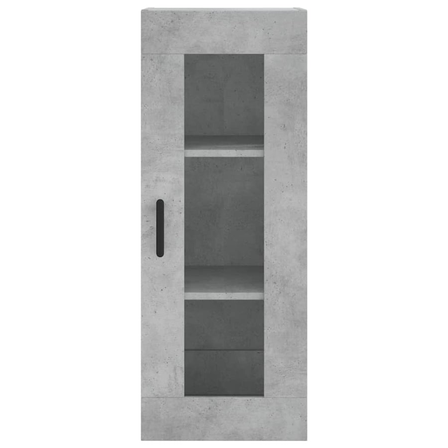 Hoge Kast 34,5X34X180 Cm Bewerkt Hout Betongrijs