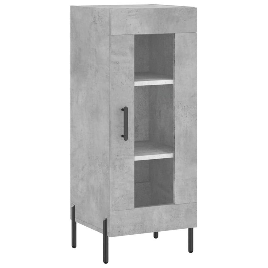 Hoge Kast 34,5X34X180 Cm Bewerkt Hout Betongrijs