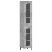 Hoge Kast 34,5X34X180 Cm Bewerkt Hout Betongrijs