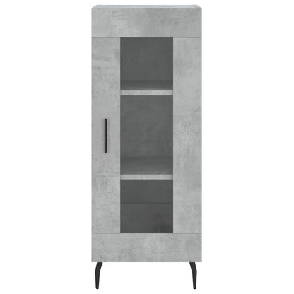 Hoge Kast 34,5X34X180 Cm Bewerkt Hout Betongrijs
