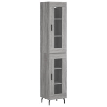 Hoge Kast 34,5X34X180 Cm Bewerkt Hout Grijs Sonoma Eikenkleurig