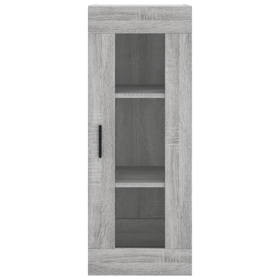 Hoge Kast 34,5X34X180 Cm Bewerkt Hout Grijs Sonoma Eikenkleurig