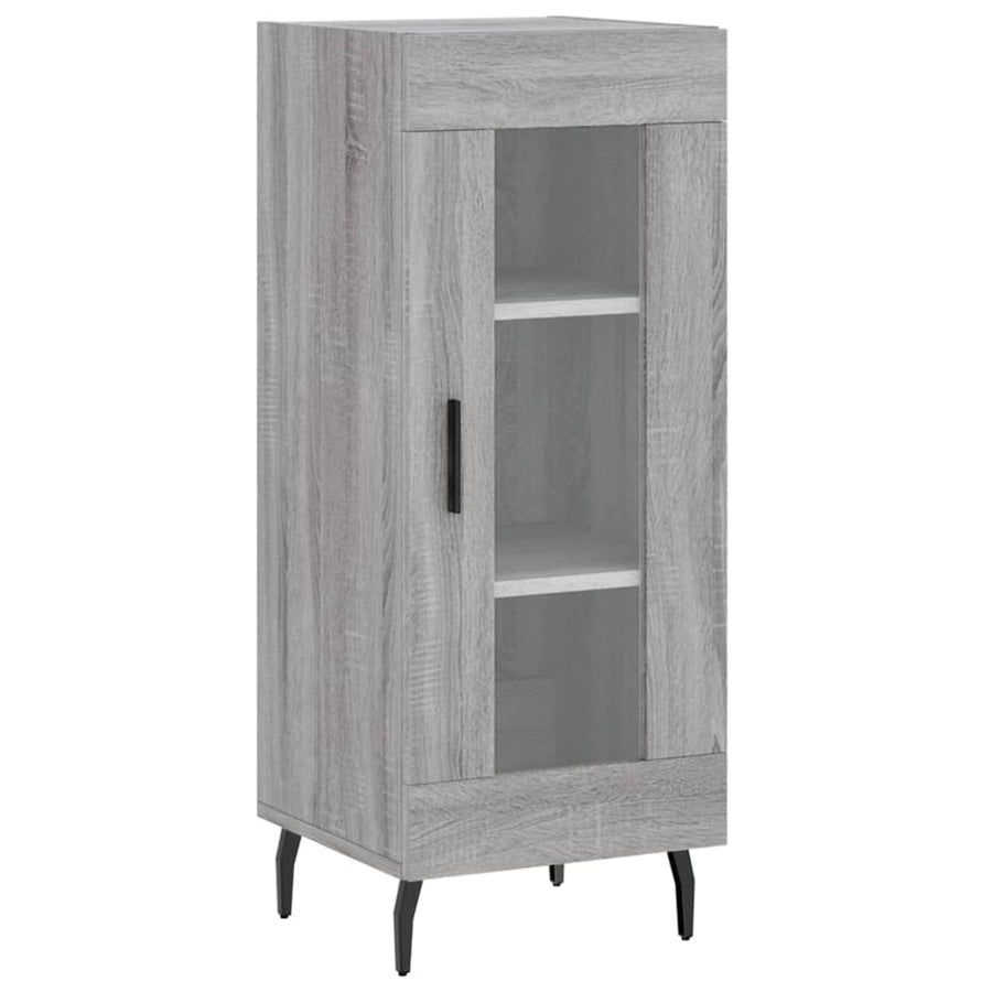 Hoge Kast 34,5X34X180 Cm Bewerkt Hout Grijs Sonoma Eikenkleurig