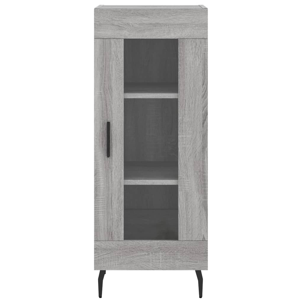 Hoge Kast 34,5X34X180 Cm Bewerkt Hout Grijs Sonoma Eikenkleurig