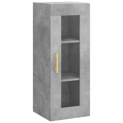 Hoge Kast 34,5X34X180 Cm Bewerkt Hout Betongrijs