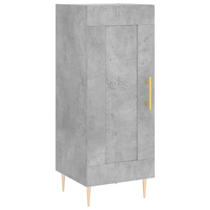 Hoge Kast 34,5X34X180 Cm Bewerkt Hout Betongrijs