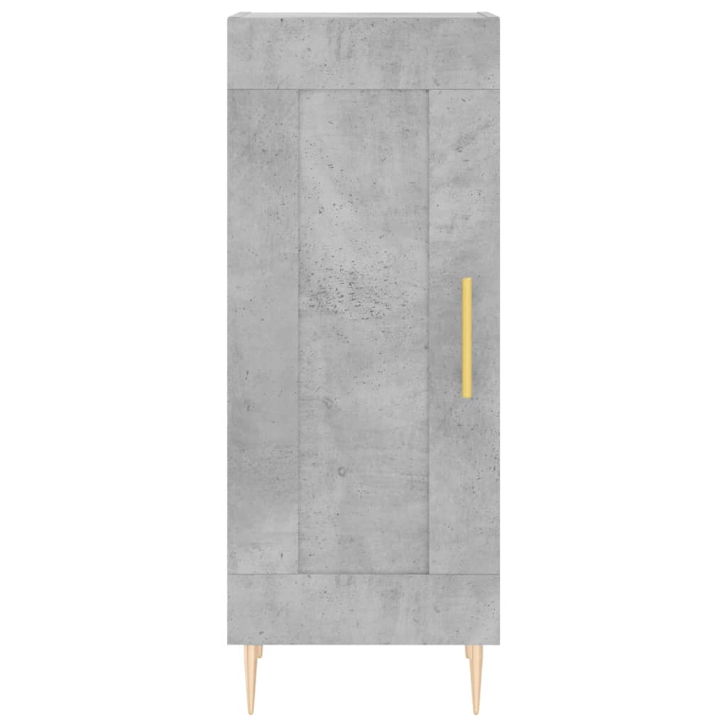 Hoge Kast 34,5X34X180 Cm Bewerkt Hout Betongrijs