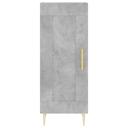 Hoge Kast 34,5X34X180 Cm Bewerkt Hout Betongrijs