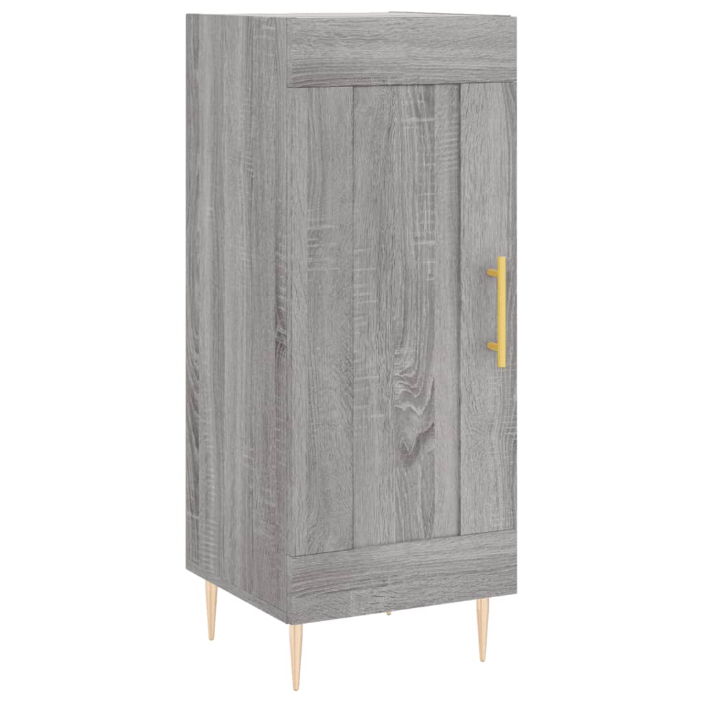 Hoge Kast 34,5X34X180 Cm Bewerkt Hout Grijs Sonoma Eikenkleurig