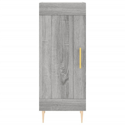 Hoge Kast 34,5X34X180 Cm Bewerkt Hout Grijs Sonoma Eikenkleurig