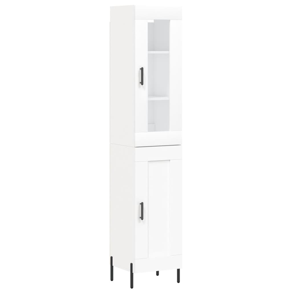 Hoge Kast 34,5X34X180 Cm Bewerkt Hout Wit