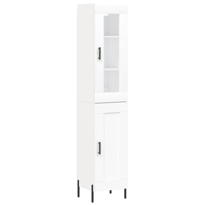 Hoge Kast 34,5X34X180 Cm Bewerkt Hout Wit