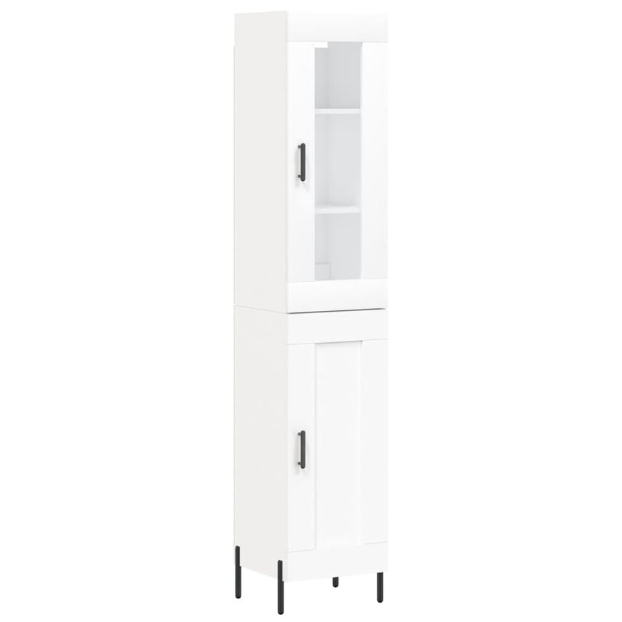 Hoge Kast 34,5X34X180 Cm Bewerkt Hout Wit