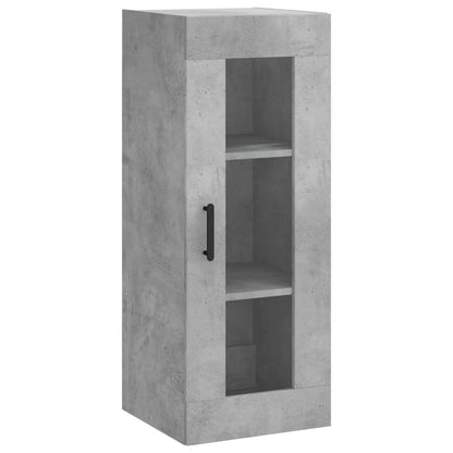 Hoge Kast 34,5X34X180 Cm Bewerkt Hout Betongrijs