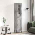 Hoge kast 34,5x34x180 cm bewerkt hout betongrijs