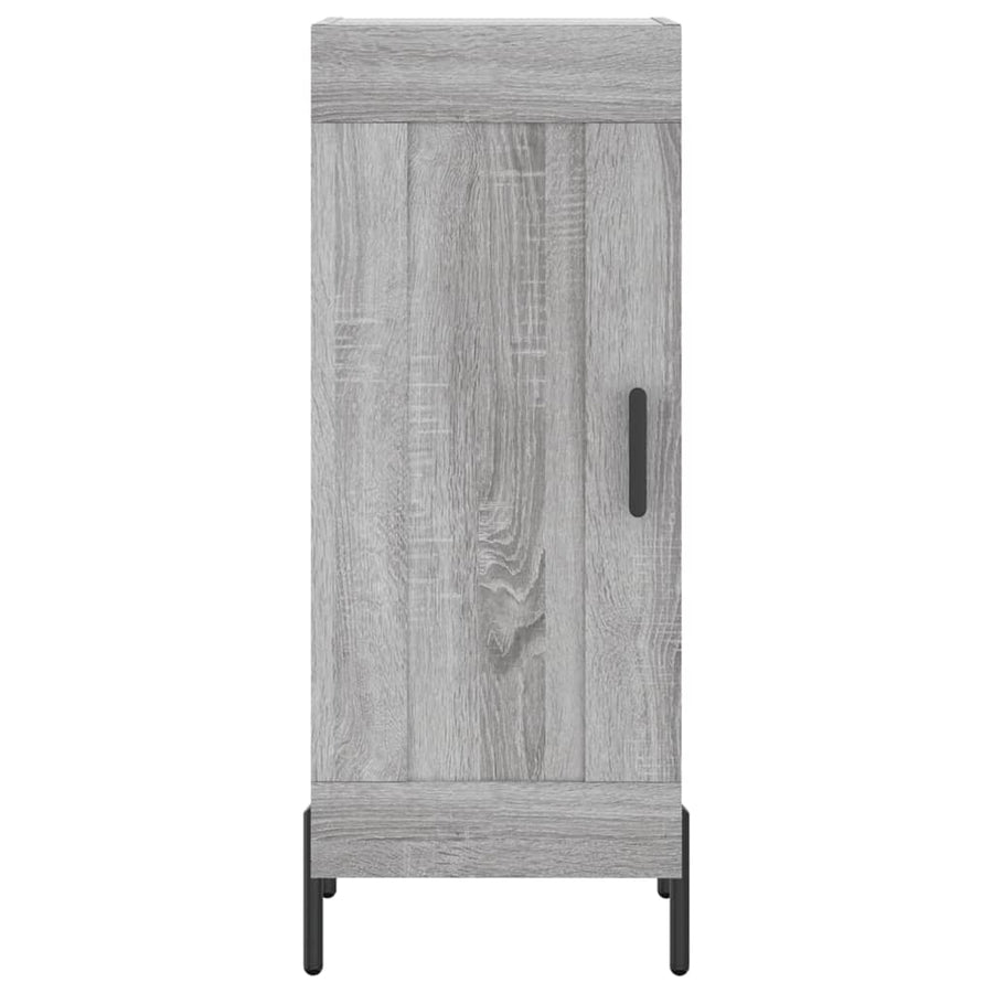 Hoge Kast 34,5X34X180 Cm Bewerkt Hout Grijs Sonoma Eikenkleurig