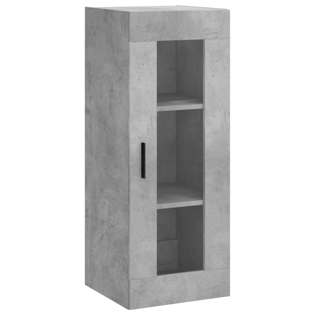 Hoge Kast 34,5X34X180 Cm Bewerkt Hout Betongrijs