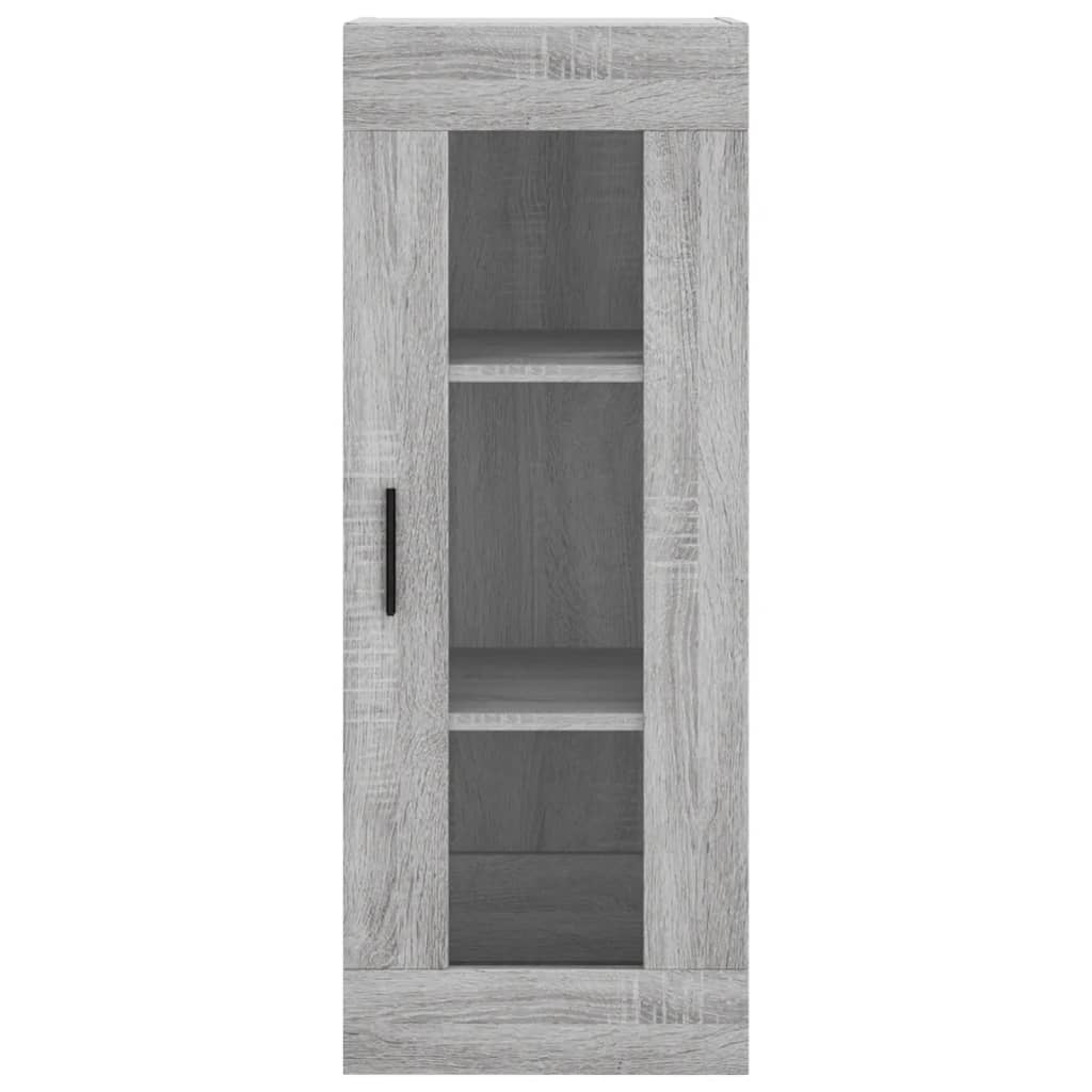 Hoge Kast 34,5X34X180 Cm Bewerkt Hout Grijs Sonoma Eikenkleurig