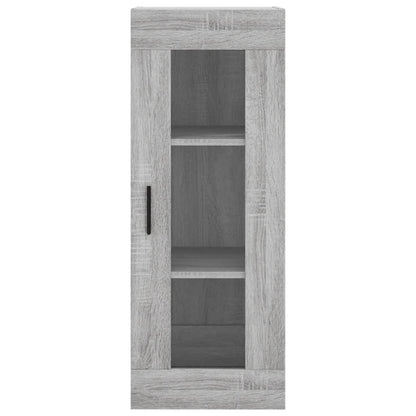 Hoge Kast 34,5X34X180 Cm Bewerkt Hout Grijs Sonoma Eikenkleurig
