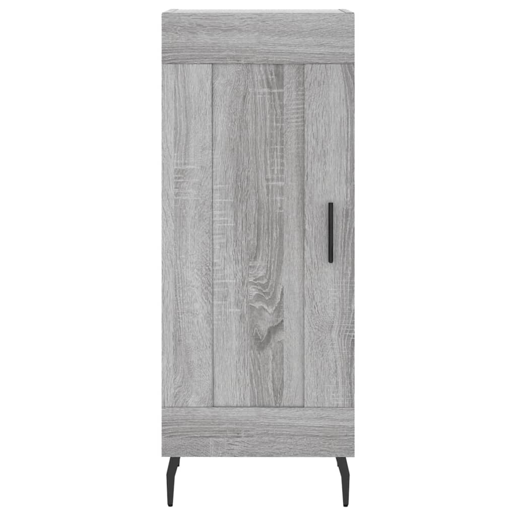 Hoge Kast 34,5X34X180 Cm Bewerkt Hout Grijs Sonoma Eikenkleurig