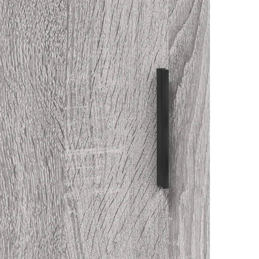 Hoge Kast 34,5X34X180 Cm Bewerkt Hout Grijs Sonoma Eikenkleurig