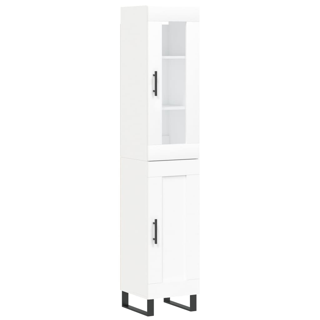 Hoge Kast 34,5X34X180 Cm Bewerkt Hout Wit