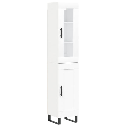 Hoge Kast 34,5X34X180 Cm Bewerkt Hout Wit