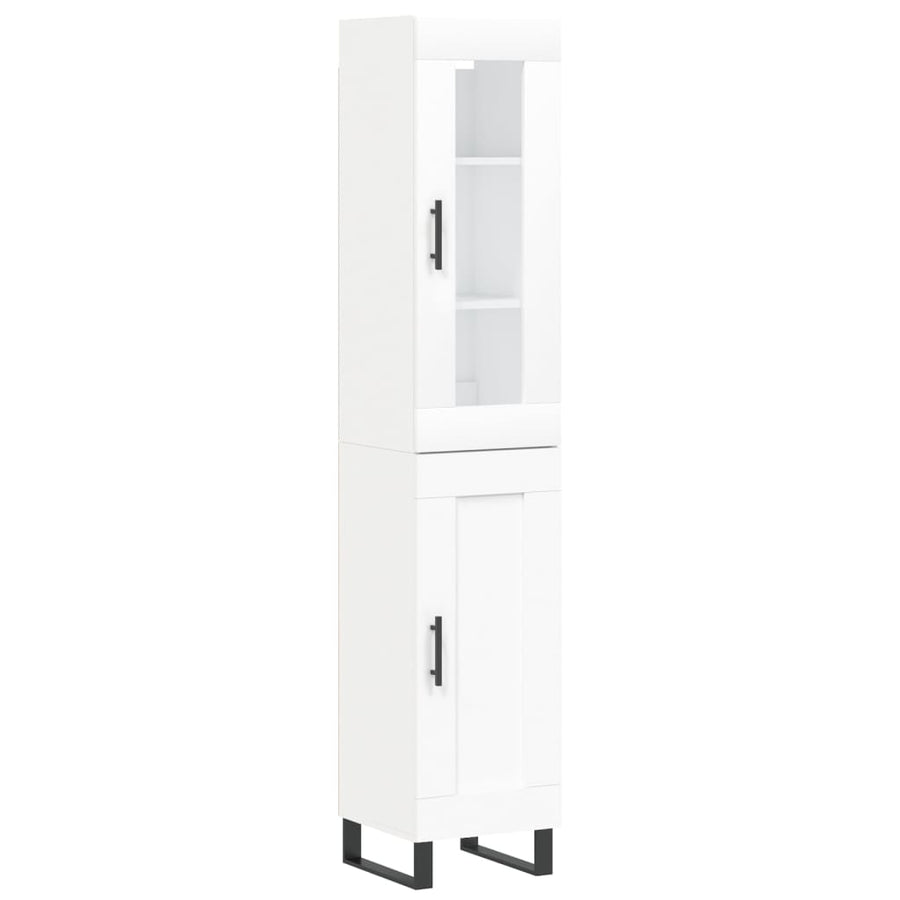 Hoge Kast 34,5X34X180 Cm Bewerkt Hout Wit