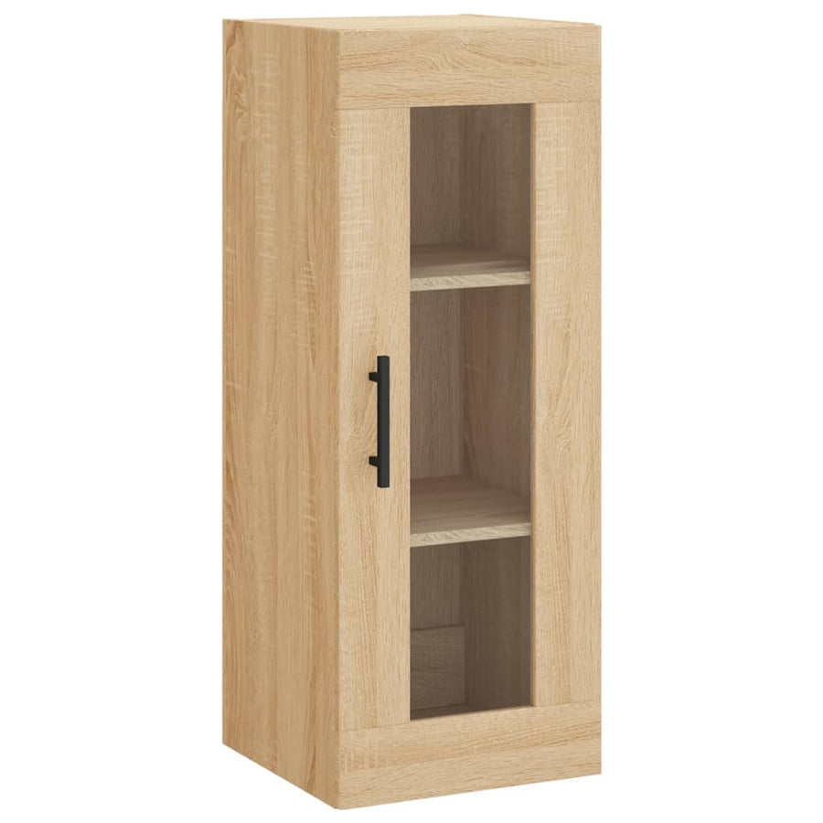 Hoge Kast 34,5X34X180 Cm Bewerkt Hout Kleurig Sonoma eiken