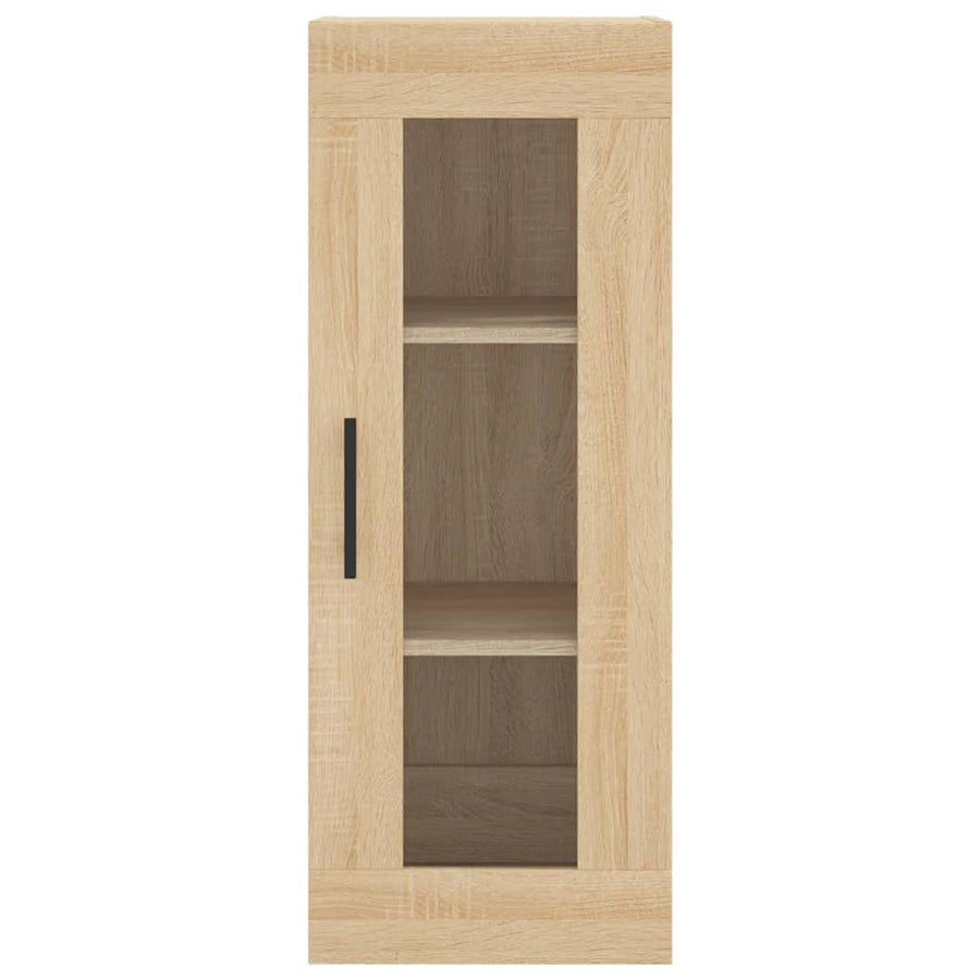 Hoge Kast 34,5X34X180 Cm Bewerkt Hout Kleurig Sonoma eiken