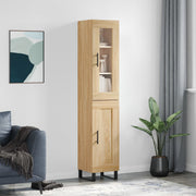 Hoge kast 34,5x34x180 cm bewerkt hout sonoma eiken