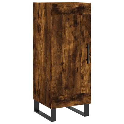 Hoge Kast 34,5X34X180 Cm Bewerkt Hout Kleurig Gerookt eiken