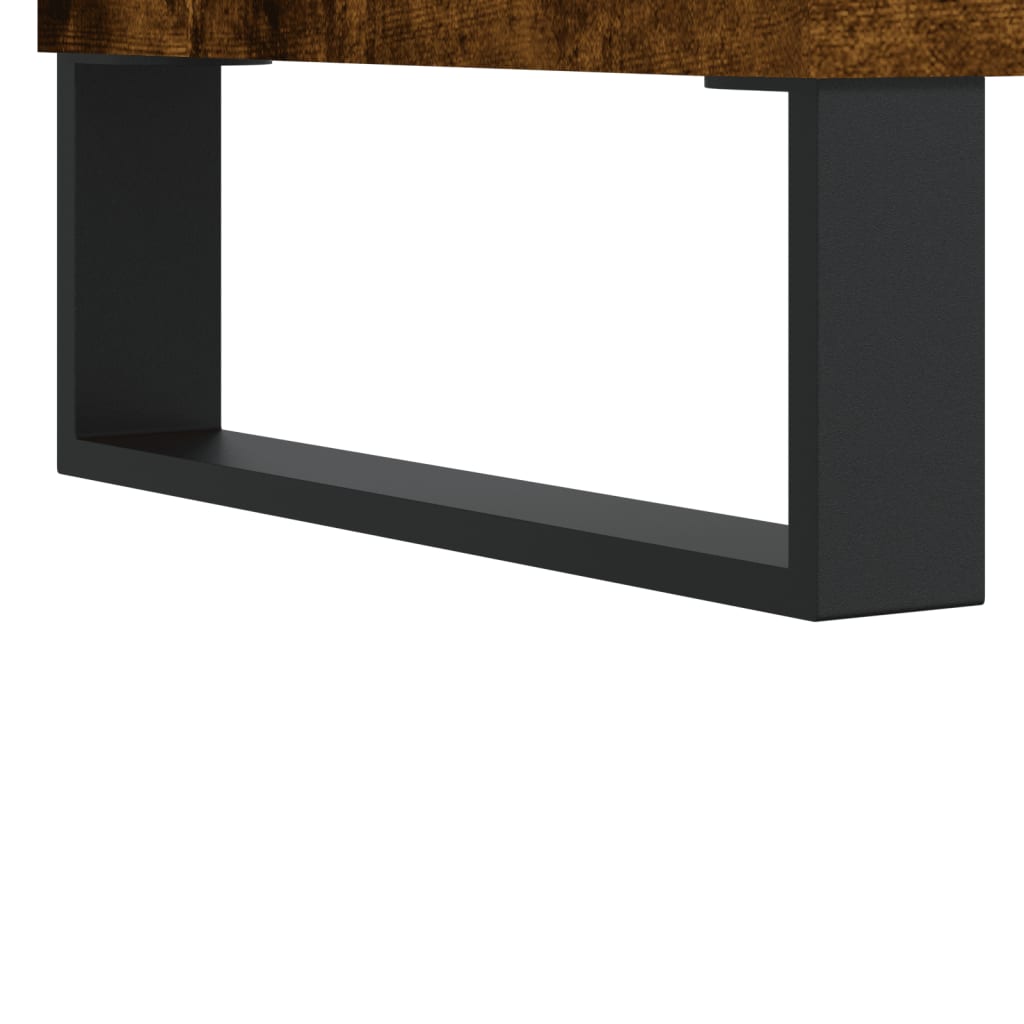 Hoge Kast 34,5X34X180 Cm Bewerkt Hout Kleurig Gerookt eiken