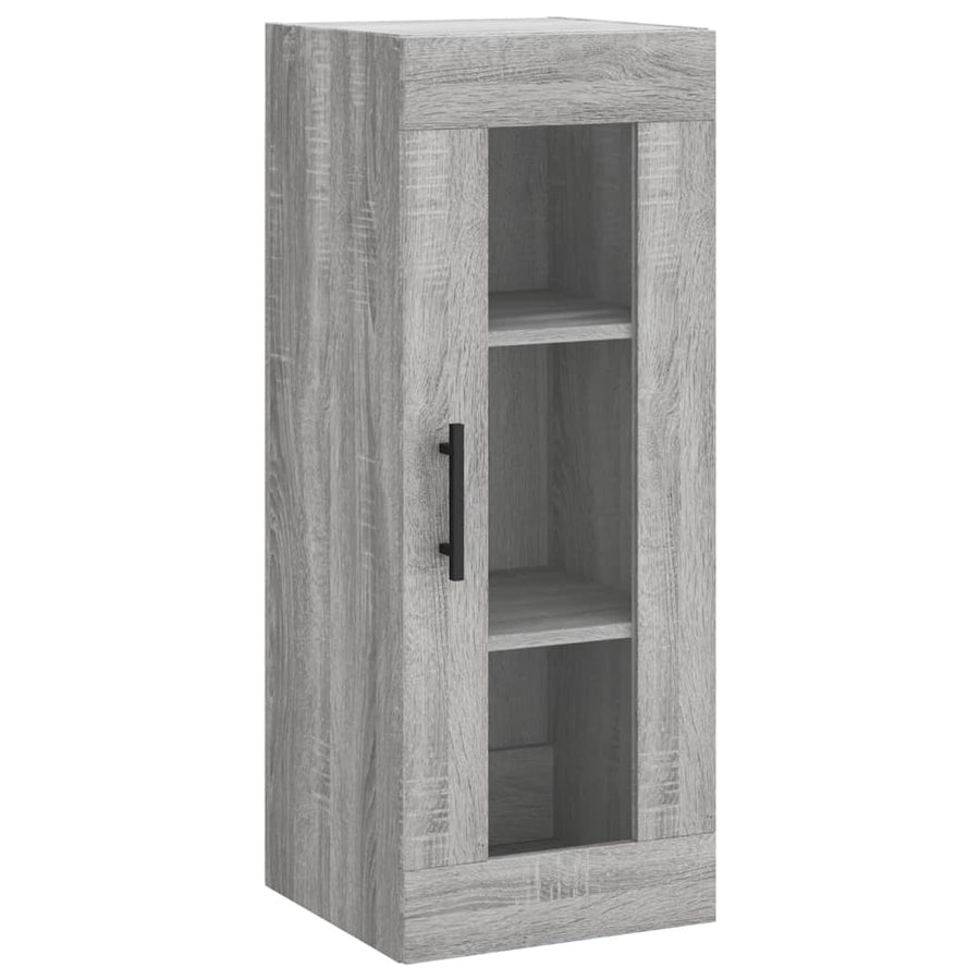 Hoge Kast 34,5X34X180 Cm Bewerkt Hout Grijs Sonoma Eikenkleurig