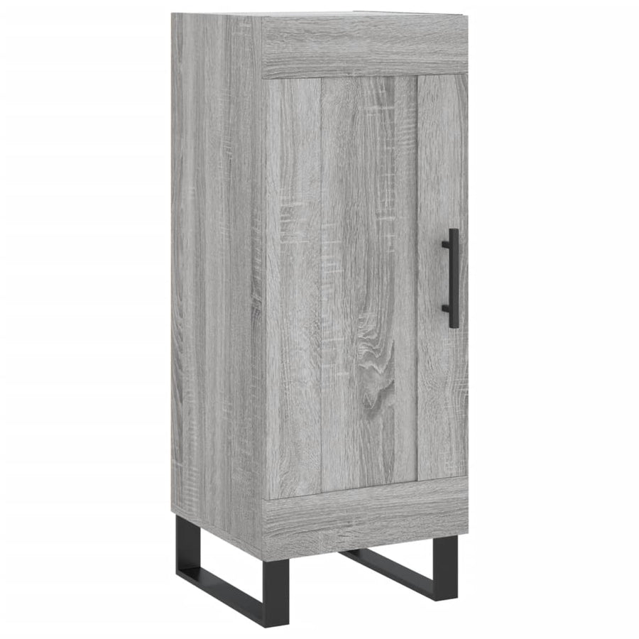 Hoge Kast 34,5X34X180 Cm Bewerkt Hout Grijs Sonoma Eikenkleurig