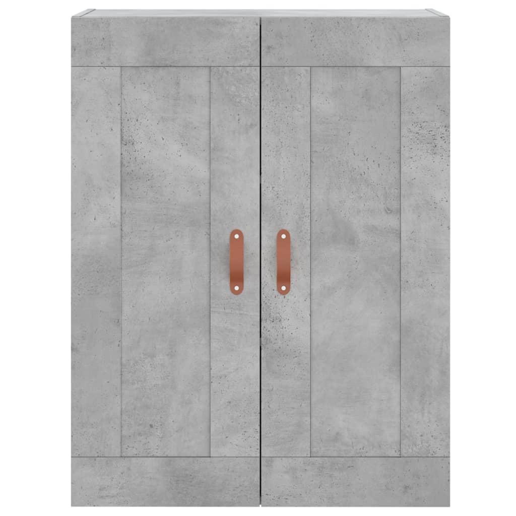 Hoge Kast 69,5X34X180 Cm Bewerkt Hout Betongrijs