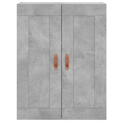 Hoge Kast 69,5X34X180 Cm Bewerkt Hout Betongrijs
