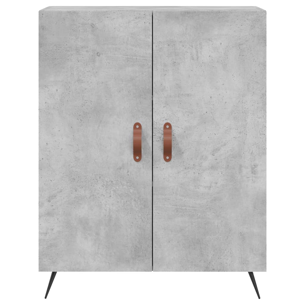 Hoge Kast 69,5X34X180 Cm Bewerkt Hout Betongrijs