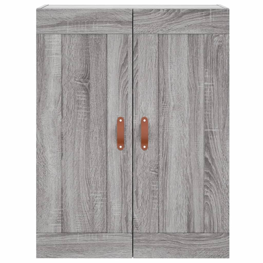 Hoge Kast 69,5X34X180 Cm Bewerkt Hout Grijs Sonoma Eikenkleurig