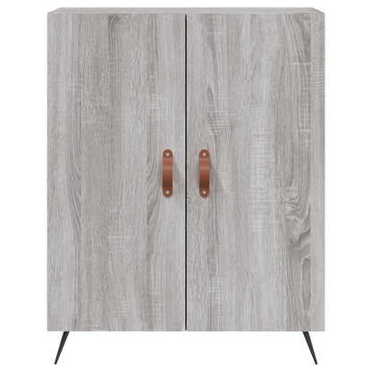 Hoge Kast 69,5X34X180 Cm Bewerkt Hout Grijs Sonoma Eikenkleurig