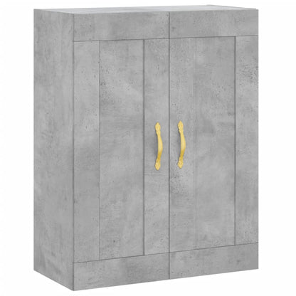 Hoge kast 69,5x34x180 cm bewerkt hout betongrijs
