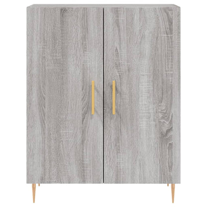 Hoge Kast 69,5X34X180 Cm Bewerkt Hout Eikenkleurig Grijs sonoma