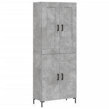 Hoge Kast 69,5X34X180 Cm Bewerkt Hout Betongrijs