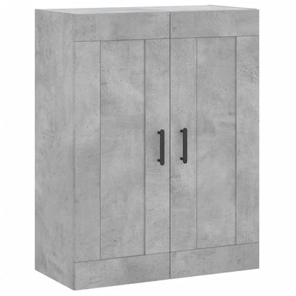 Hoge Kast 69,5X34X180 Cm Bewerkt Hout Betongrijs