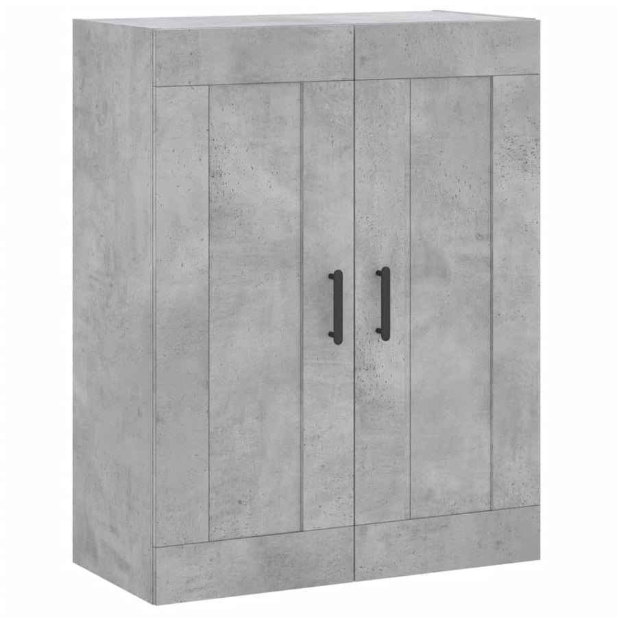 Hoge Kast 69,5X34X180 Cm Bewerkt Hout Betongrijs