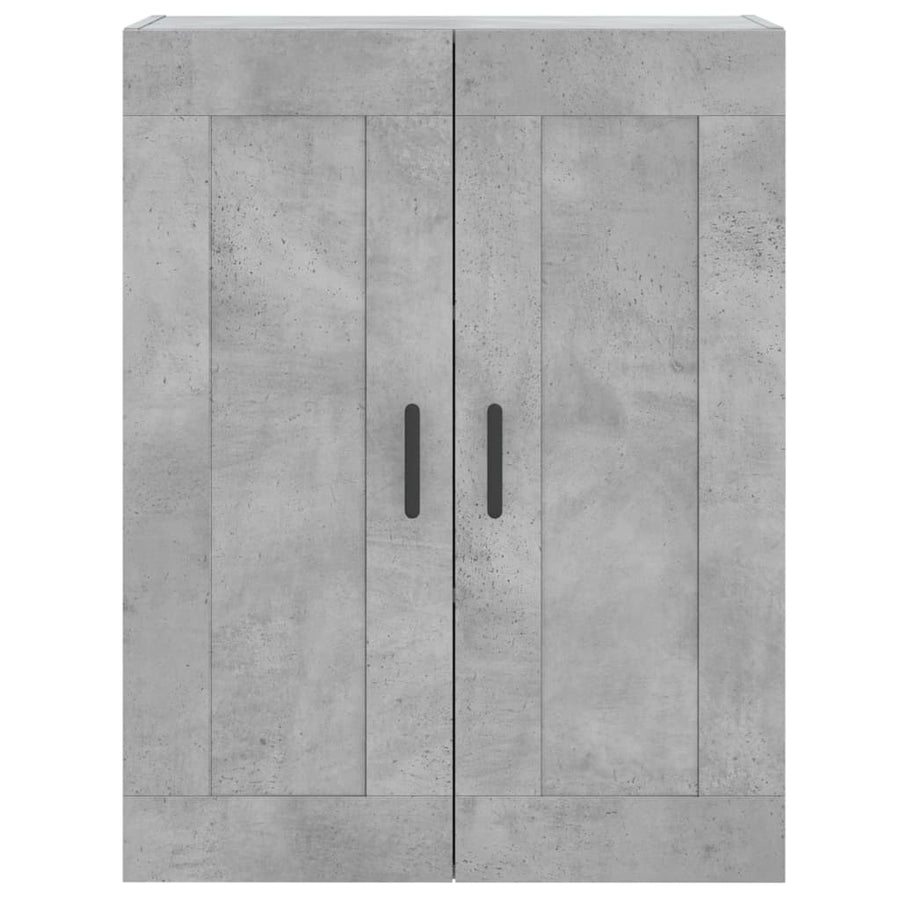 Hoge Kast 69,5X34X180 Cm Bewerkt Hout Betongrijs