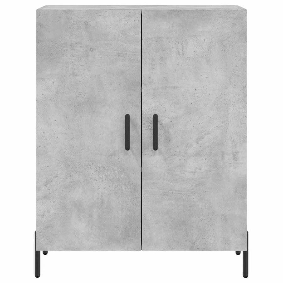 Hoge Kast 69,5X34X180 Cm Bewerkt Hout Betongrijs