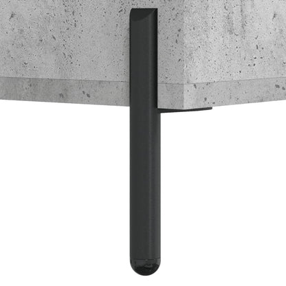 Hoge Kast 69,5X34X180 Cm Bewerkt Hout Betongrijs