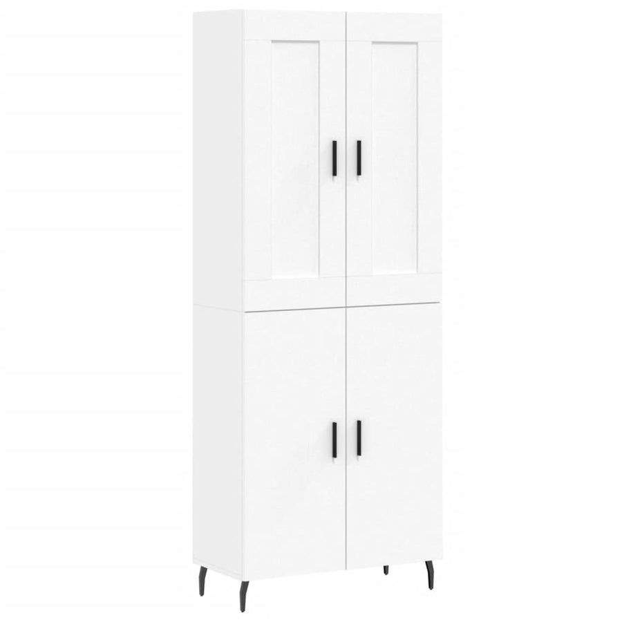 Hoge Kast 69,5X34X180 Cm Bewerkt Hout Wit